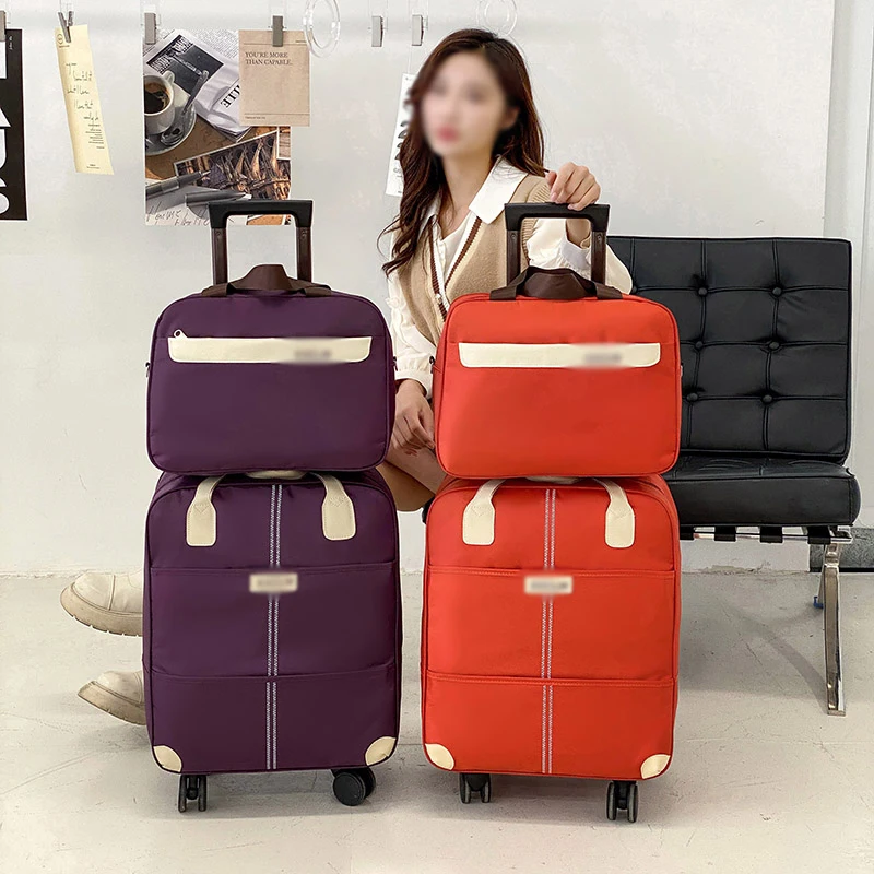 Pailox Trolley Rolling Suitcase 2 in 1 Travel bag weekend Carry On Wheeled Duffle Bag Sets with 4 wheels for short travel trip