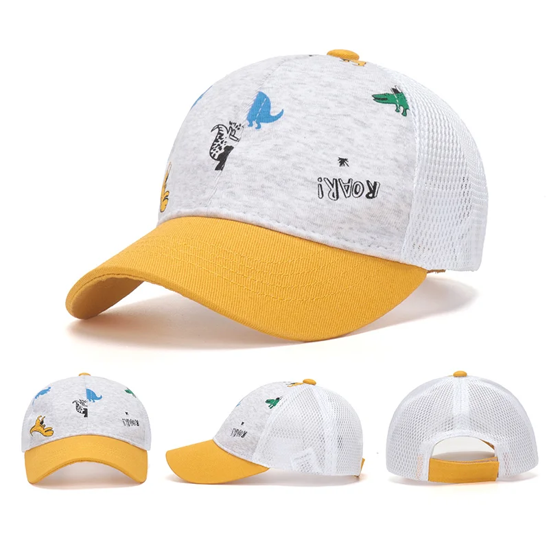 Wholesale Custom Fashion Cute Outdoor Sun Protection Mesh Adjustable Children Baseball Cap Sports Cap for Boys Girls