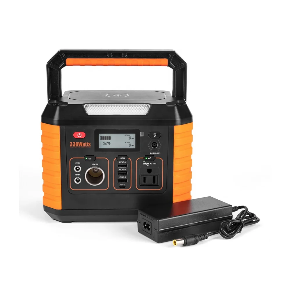 300Wh 330W backup lithium battery for Outdoor RV/Van camping/Emergency/CPAP/Phone