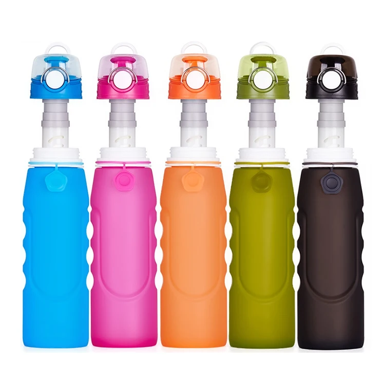 Outdoor Hiking Camping Portable Collapsible silicone UF Ultrafiltration Membrane Water filter water bottle with filter