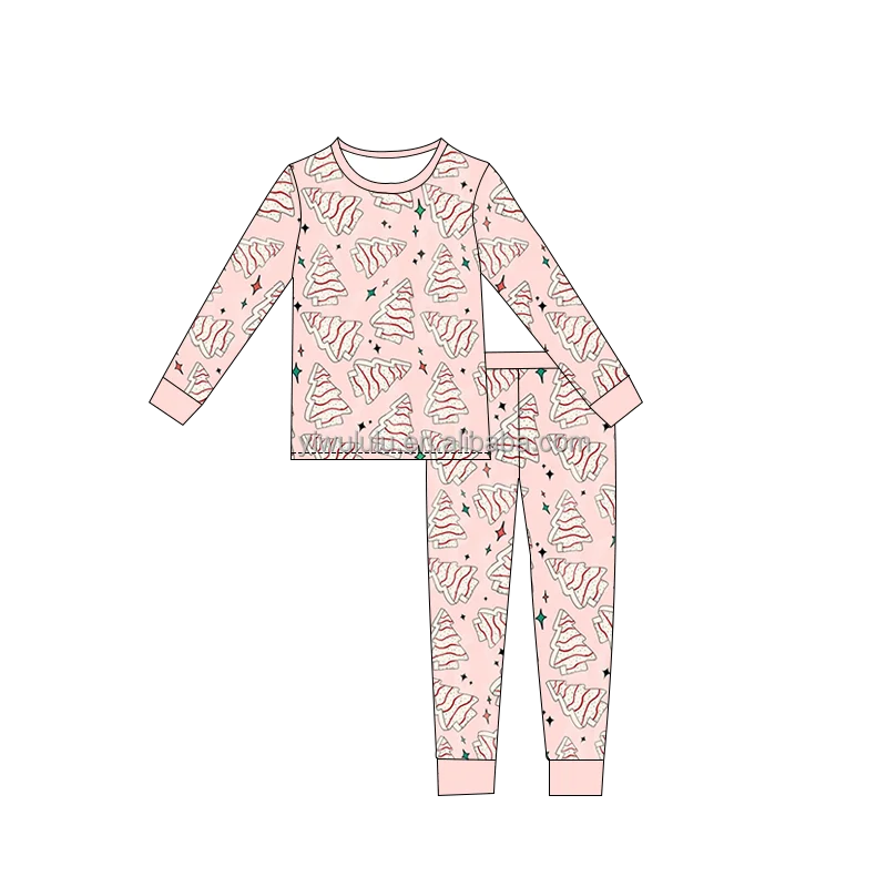 High-quality Bamboo Fiber Fabric Long-sleeved Trousers Holiday Home Two-piece Set