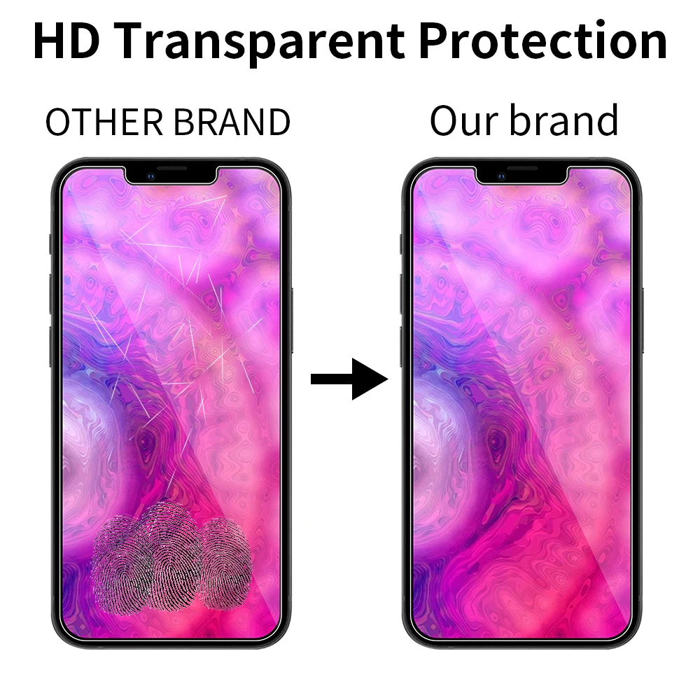 Закаленное стекло для iPhone 13 Pro 12 11 защита экрана 0 3 мм Защитное телефона 10 в 1