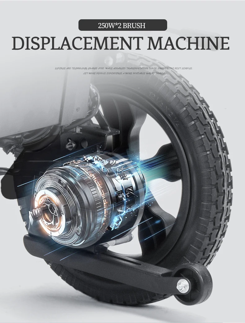 Smart 360 Rotating Lifting Adjustable Design Lightweight Portable Power Chair Electric Wheelchair Easy Storage For Car Trunk