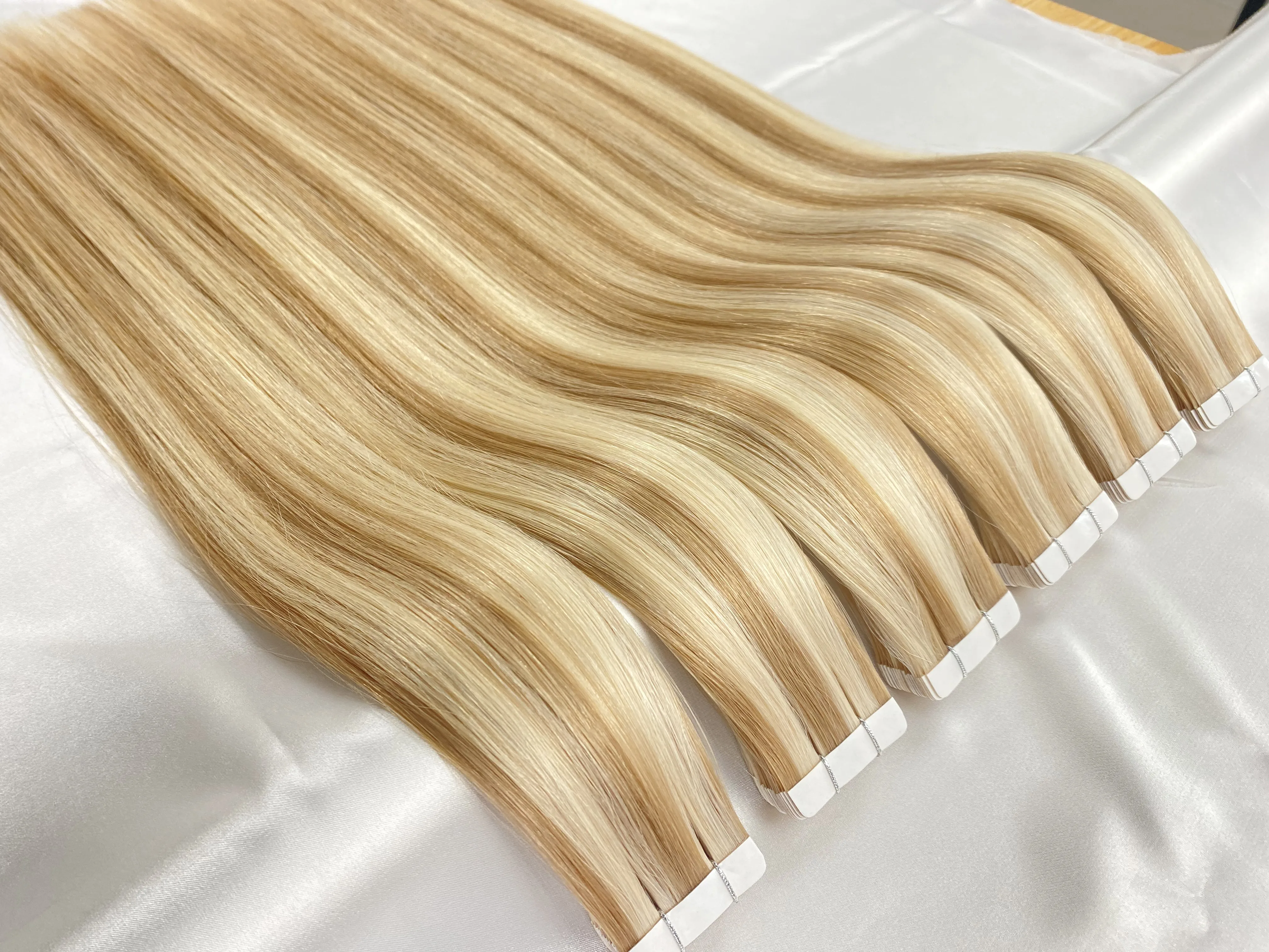 Russian Seamless Injected Tape In Hair Extensions European Remy 100% Human Double Drawn Invisible Tape Hair Extension Turkey
