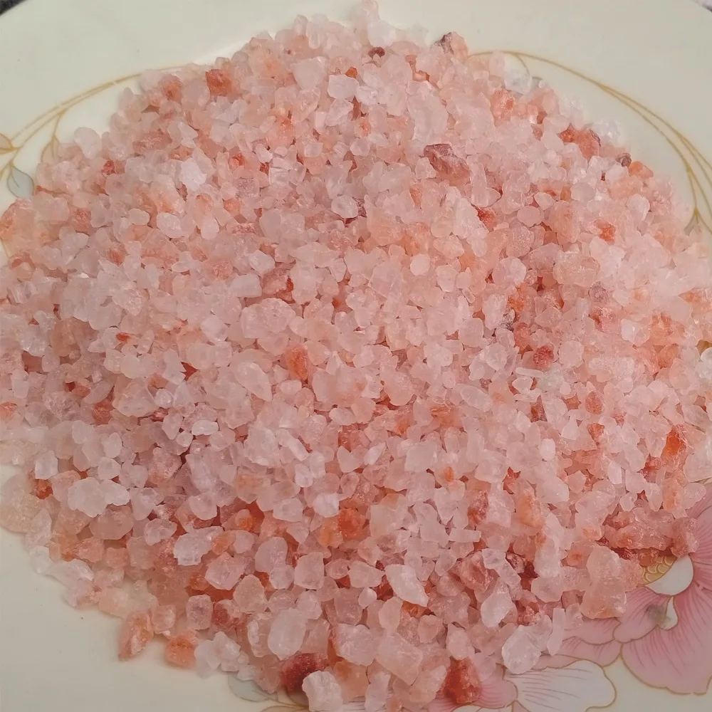 Гималайская Розовая натуральная съедобная горная соль, лучшая для приготовления пищи и настольной соли, средние грубые гранулы (2-5 мм).