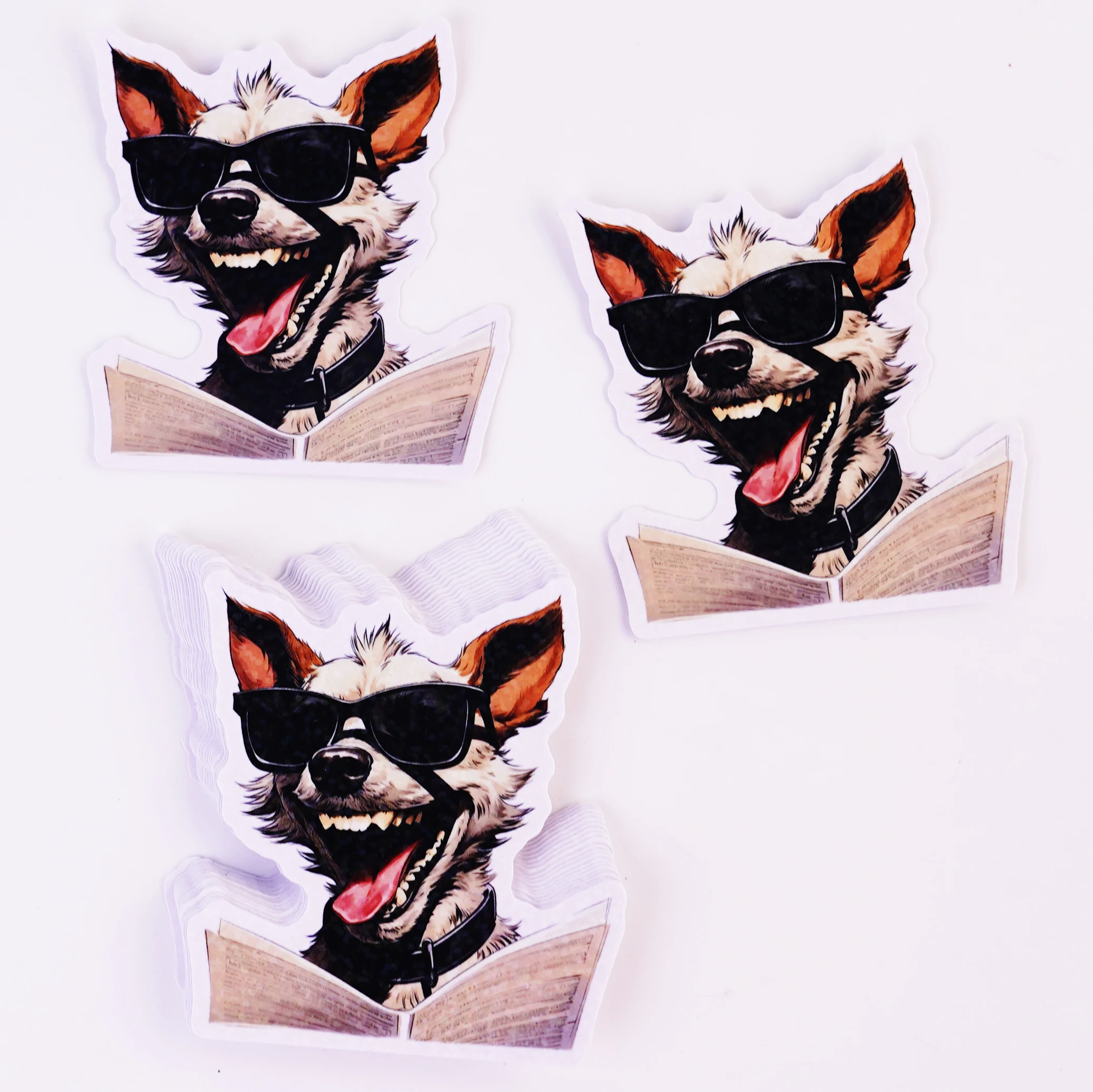 Custom Design Personalized Logo label printing Self Adhesive Waterproof PVC Vinyl Cartoon Die Cut Sticker with holographic film