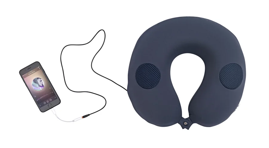 2022 New Modern Speaker Travel Pillow U Shape Travel Neck Pillow