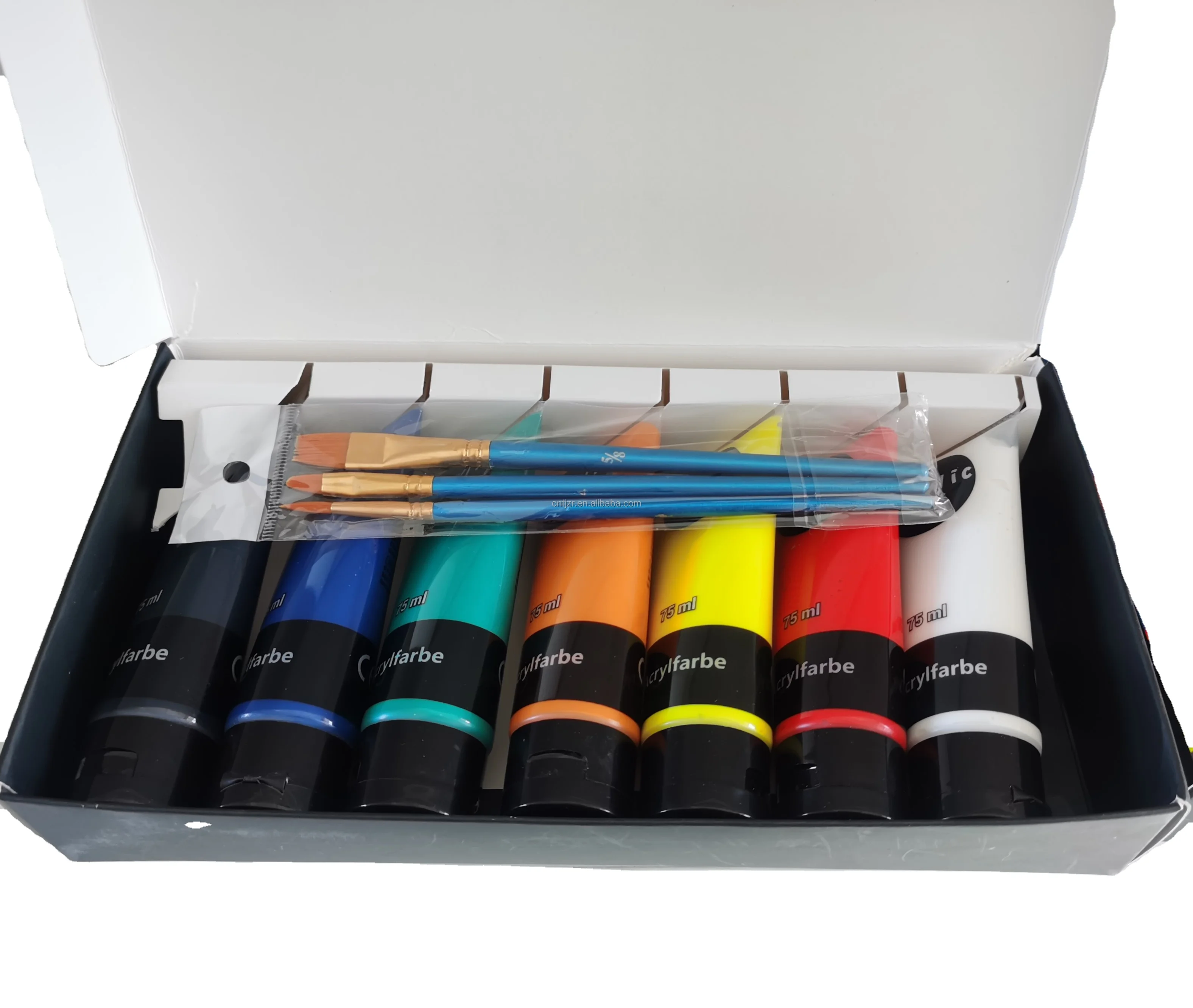 Artist Acrylic Paint Premium Quality 75ml 7 Colors Set Painting Art Toxic Packing Packaging Paper Package Origin Type High