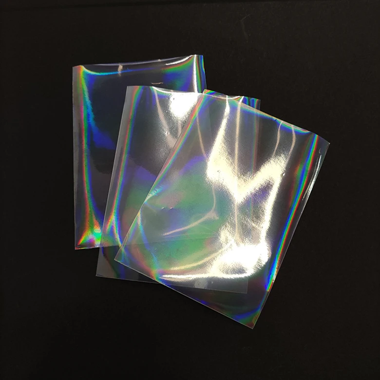 Premium Thickness Double Clear Holographic Card Sleeves Flashing Kpop PC Photocard Sleeves