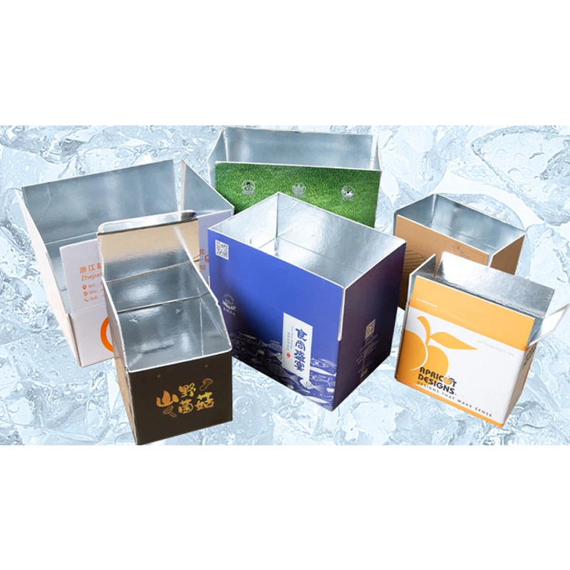iodegradable Frozen Food Packaging Insulated Cooler Cardboard Frozen Shipping Cold Chain Transportation Carton Box Cake Cartons
