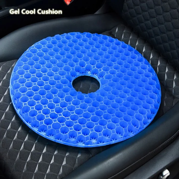TPE gel seat cushion double thick honeycomb high elastic breathable washable pressure pain relief cooling car seat cushion