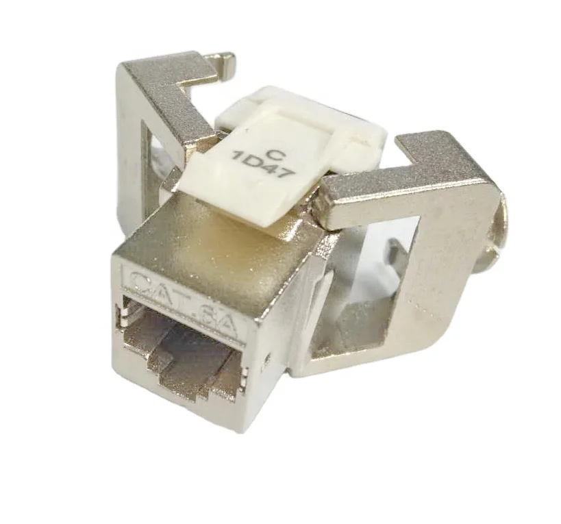 Cat6 180 degree keystone jack without shutter UTP