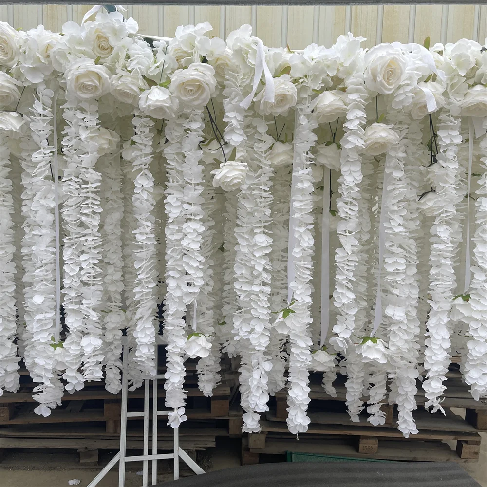 IFG Wedding 8*4ft Area Size Hanging Ceiling Flower Arrangement Wisteria Floral Decor Installation