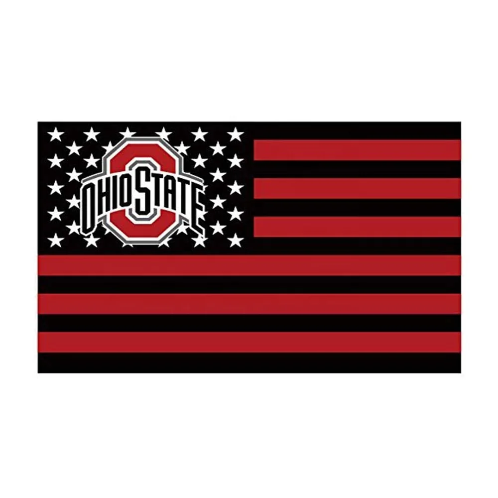 Custom Ohio State Buckeye Stars and Stripes Nation Flag