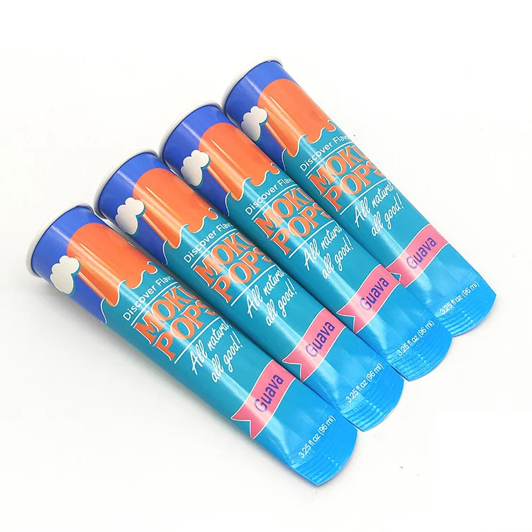 Squeeze tube custom mini size 50ML ice cream cups packaging ice cream paper cone shape calippo tube