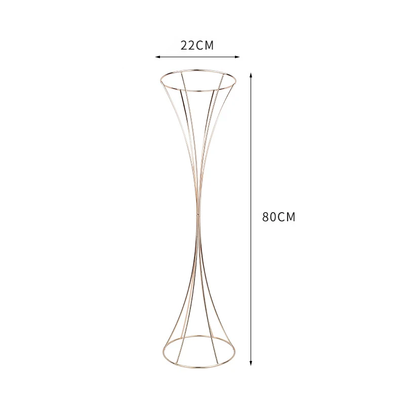 Small Waist Hollow Metal Vase Decoration round Flower-shaped Iron for Home Use Wholesale Supply Wedding Party Stage Box Packing