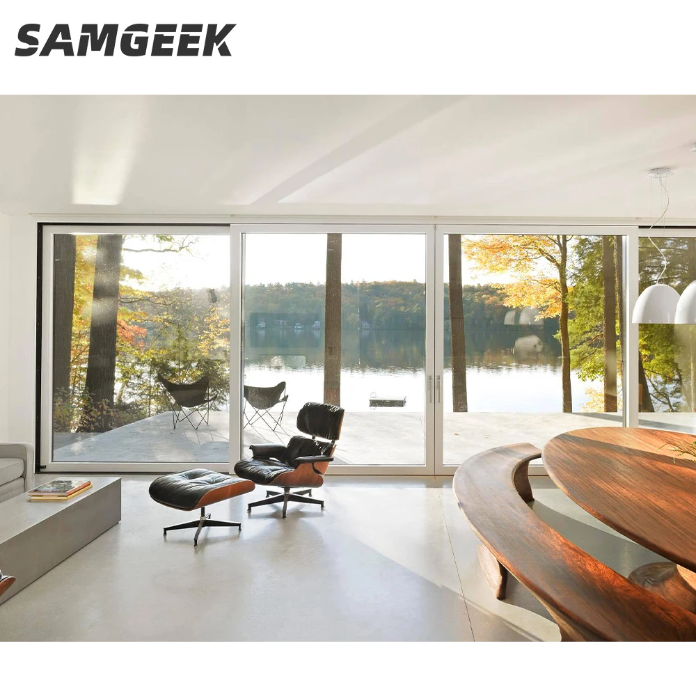 6.38mm/10.38mm Aluminium Laminated Glass Sliding Door Australia Standard with Push and Pull Opening Method