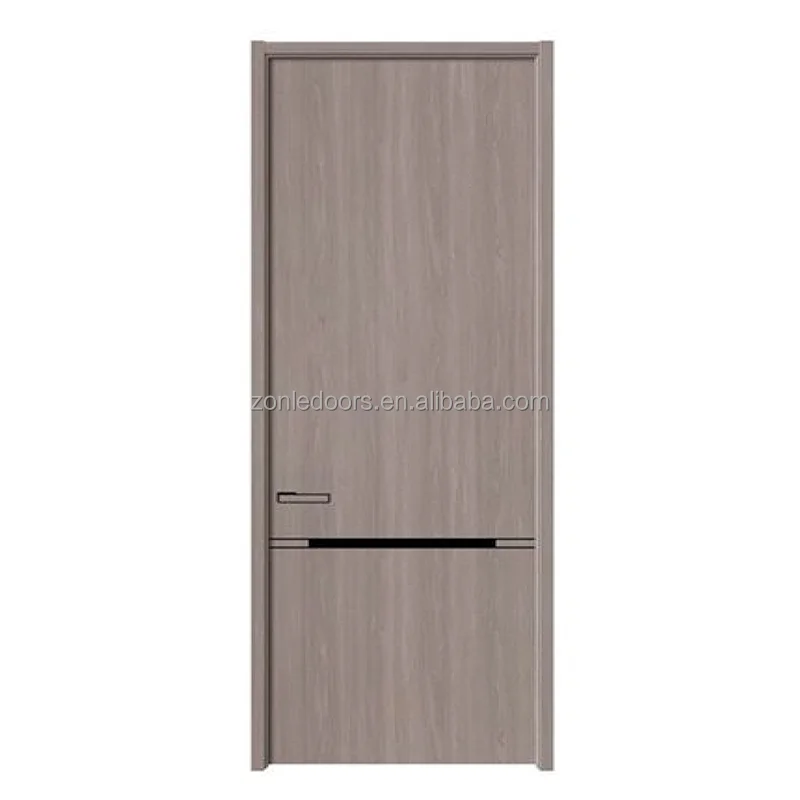China Cheap Luxury Turkish Latest Simple Design Wood Double PVC MDF Interior Wooden Slab Door For House with smart lock