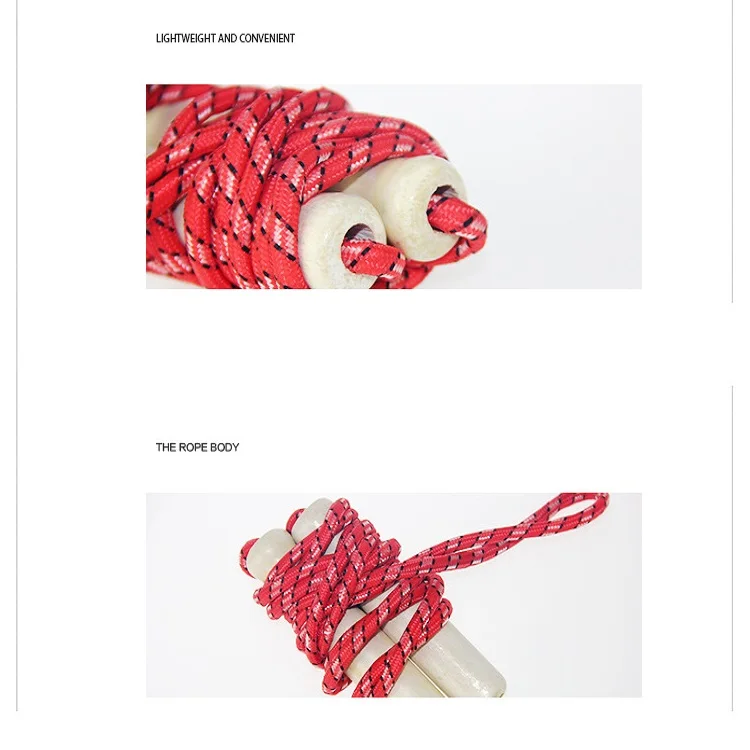 
Factory Wholesale Adjustable Jump Rope with Wooden Handle Cotton Rope Outdoor Sports Equipment for Body Building 