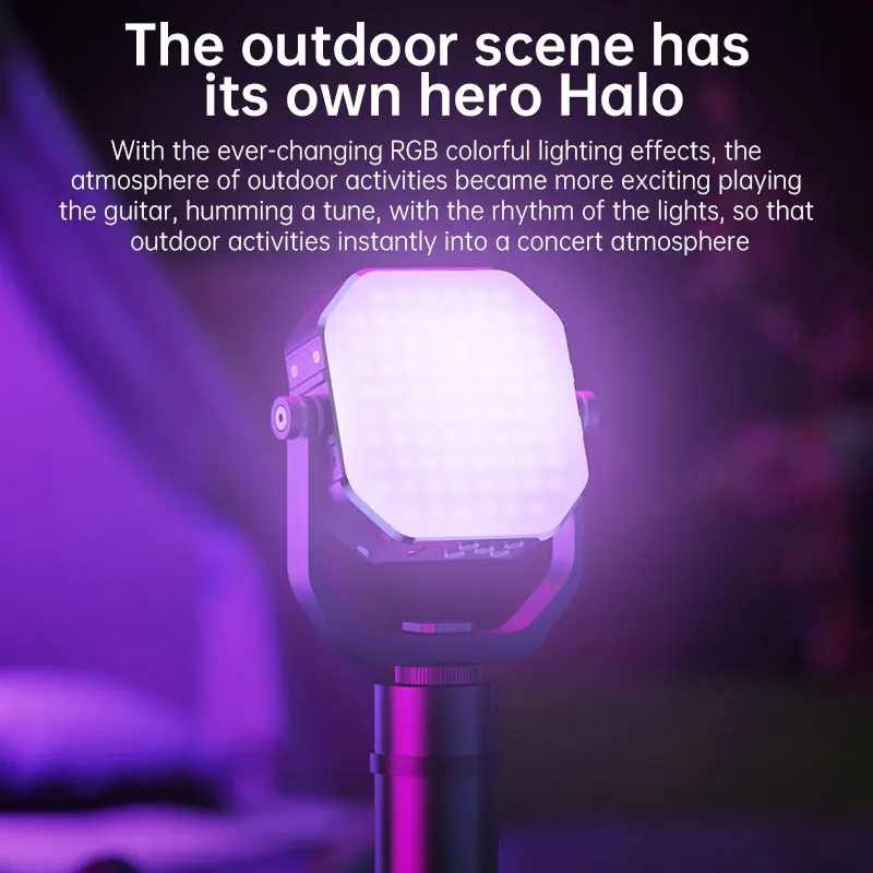 Portable  Camera fill Light Outdoor Lamp LED Mini Camping Lantern outdoor Emergency light with 2000mAH battery capacity