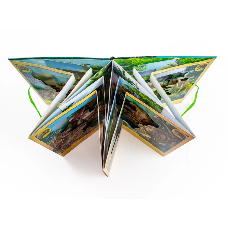 Cheap Printing Custom Education Use Book CardBoard Printing 3D Dinosaur Story For Children Factory Custom