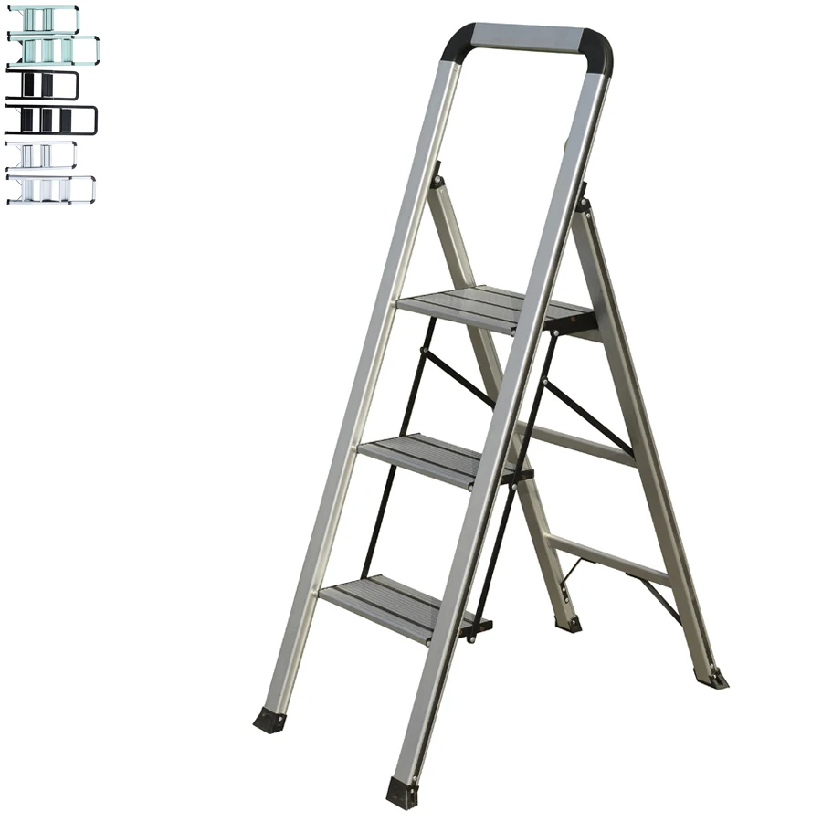 household  EN131 approved  3 step ladder aluminum ladder foldable