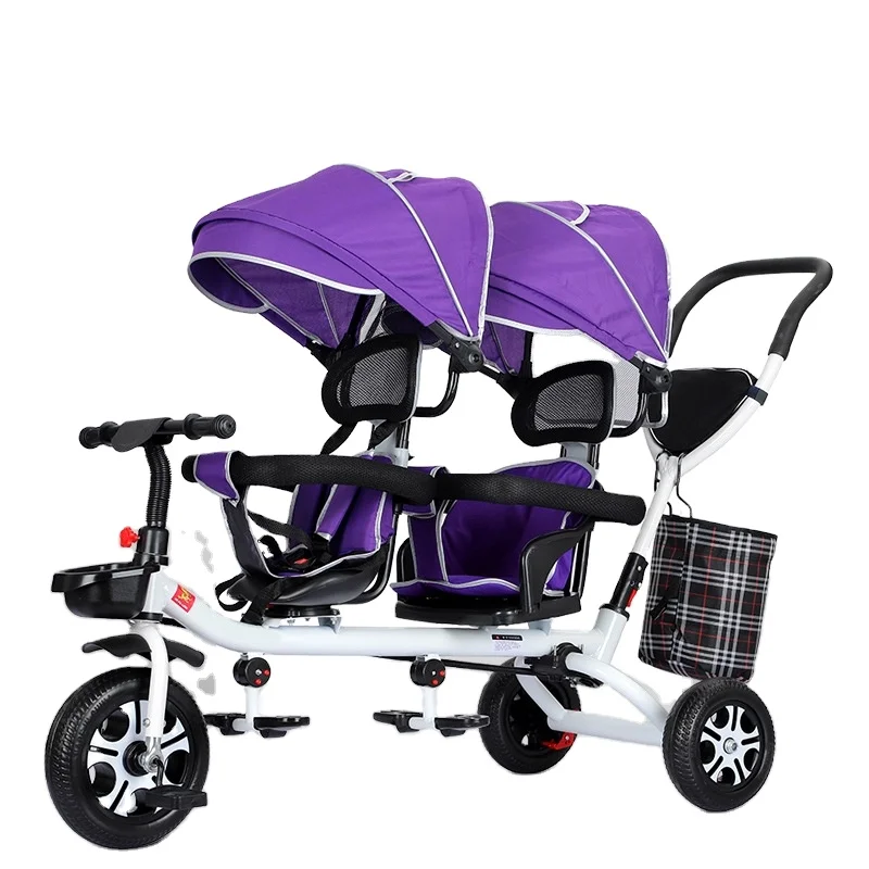 Hot Sale Children Tricycle Double Baby Bicycle Twin Stroller Baby Lightweight Stroller