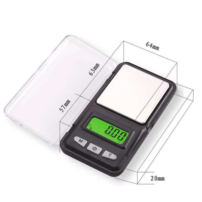 500pcs/0.01,200pcs/0.01G Portable Digital Milligram Scale High Precise LCD Jewelry Gold Diamond Pocket Jewelry Scale
