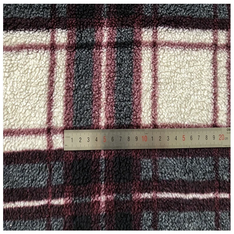 
100% polyester faux fur low pile plush fabric shu velveteen printed custom sherpa fabric 