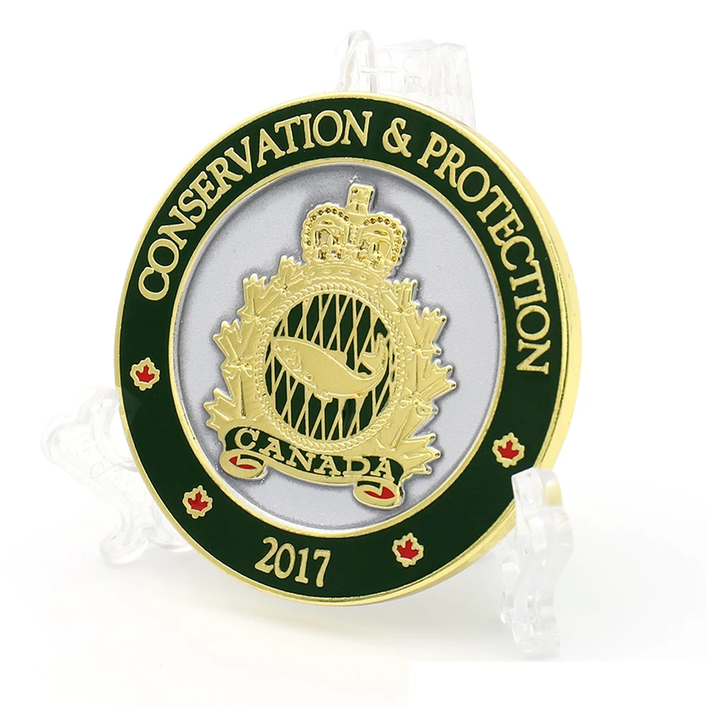 High quality custom metal zinc alloy 3d gold saint st sword law enforcement challenge coins for souvenir