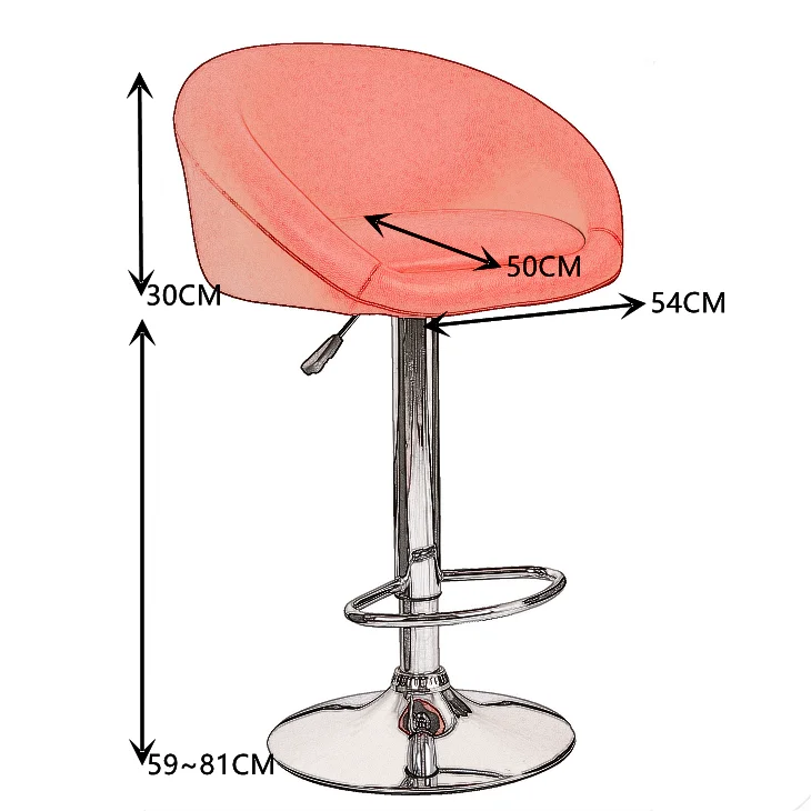 
Height Adjustable Swivel PU Leather Barstool Modern Chair Counter Backrest barstool 