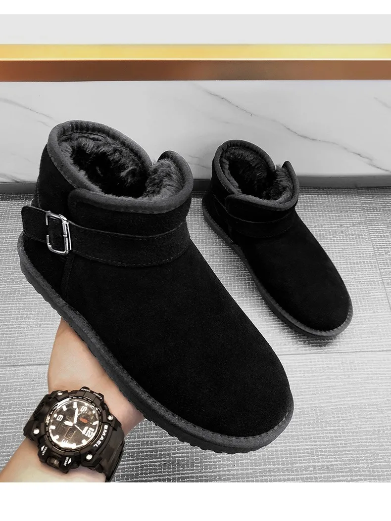 2024 Wholesale Winter MID-Calf Snow Boots Outdoor Thermal Plush Fur Casual Boots Platform Women Men Shoes