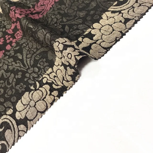 ABAYA FABRIC MANUFACTURER SUPPLY Newest Fashion Floral Jacquard Design Customized Color Abaya Material Polyester Fabric