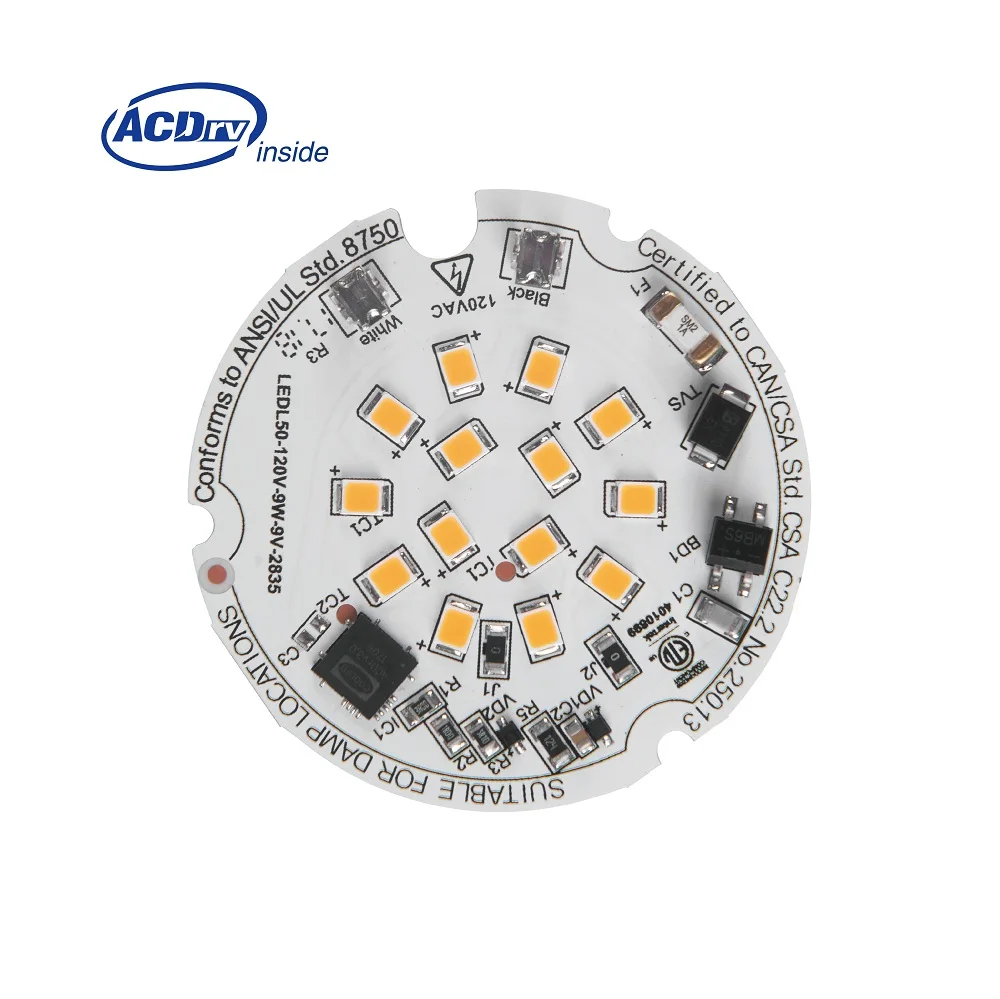 ACDrv Driver on Board AC LED Module Electronic Components Aluminum PCB PCBA Board High End Customized Light Module
