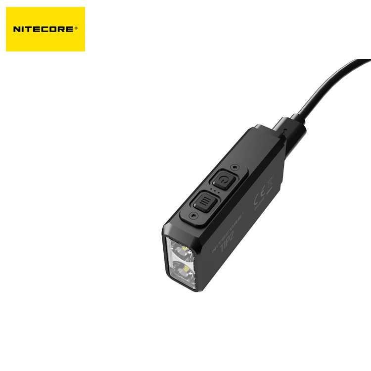 Перезаряжаемый двухъядерный Магнитный фонарик NITECORE TIP2 с USB и брелоком 720 люмен миниатюрный для походов повседневного