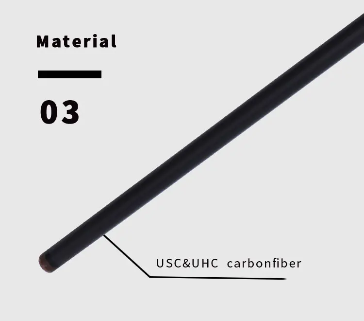 Factory Direct Sales Radial Table Tennis How Tips New Design Stick 3K Fiberglass Carbon Fiber Pool Cue