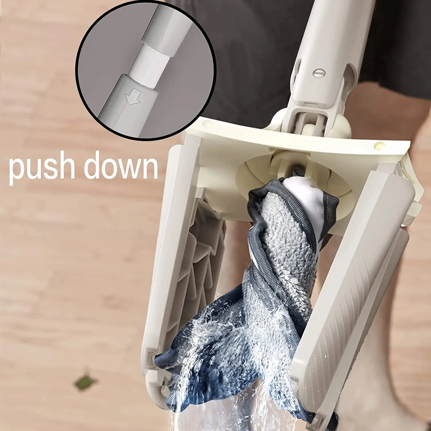 360 rotatable adjustable cleaning easy wring mop self wringing mop butterfly squeeze mop