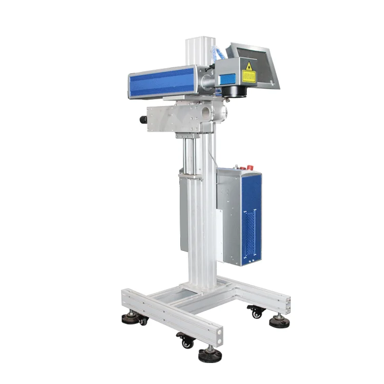 20w 30w 50w 60w 70w 100w Fiber Flying Online Laser Marking Printing Machine for Food Plastic Bag Laser Printer