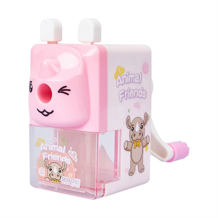 Высококачественные пользовательские роскошные подарки 2023 канцелярские товары многофункциональные простые в использовании милые животные ручной карандаш нож точилка одно отверстие большой