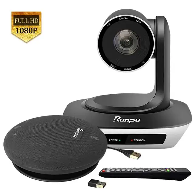 W26 Excellent Small Conference Kit=HD Confer Camera PTZ 1080P 120 Angle + Blueth USB Wireless Speaker Video Conference