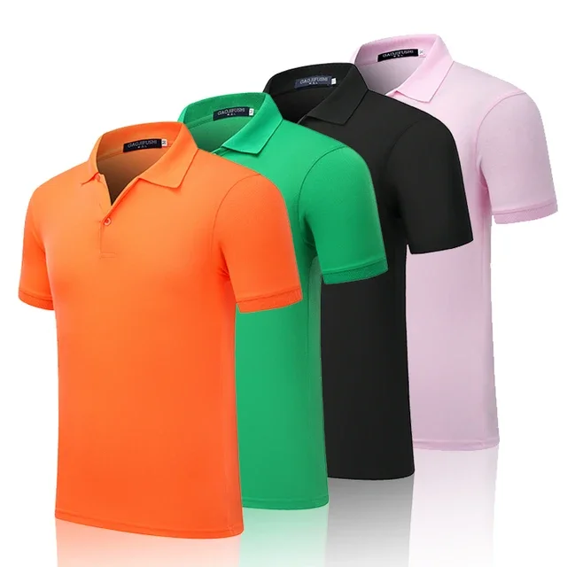 Moisture silky cotton T Shirts Wholesale DlY Silk Cotton Fabric Polo Shirt Embroidered Custom Uniform Designs for Workers