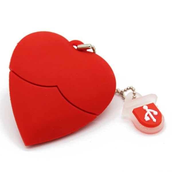 
U Disk pen drive 4GB 8GB 16GB 32GB cartoon red heart best gift usb flash drive 