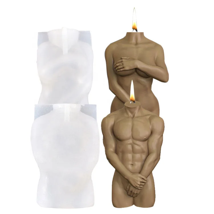 OEM/ODM 3.94/2.17inch Sexy candle Mannequin Multiple colors Stampo per torta  Silicone Cake Mold Chocolate Sugarcraft