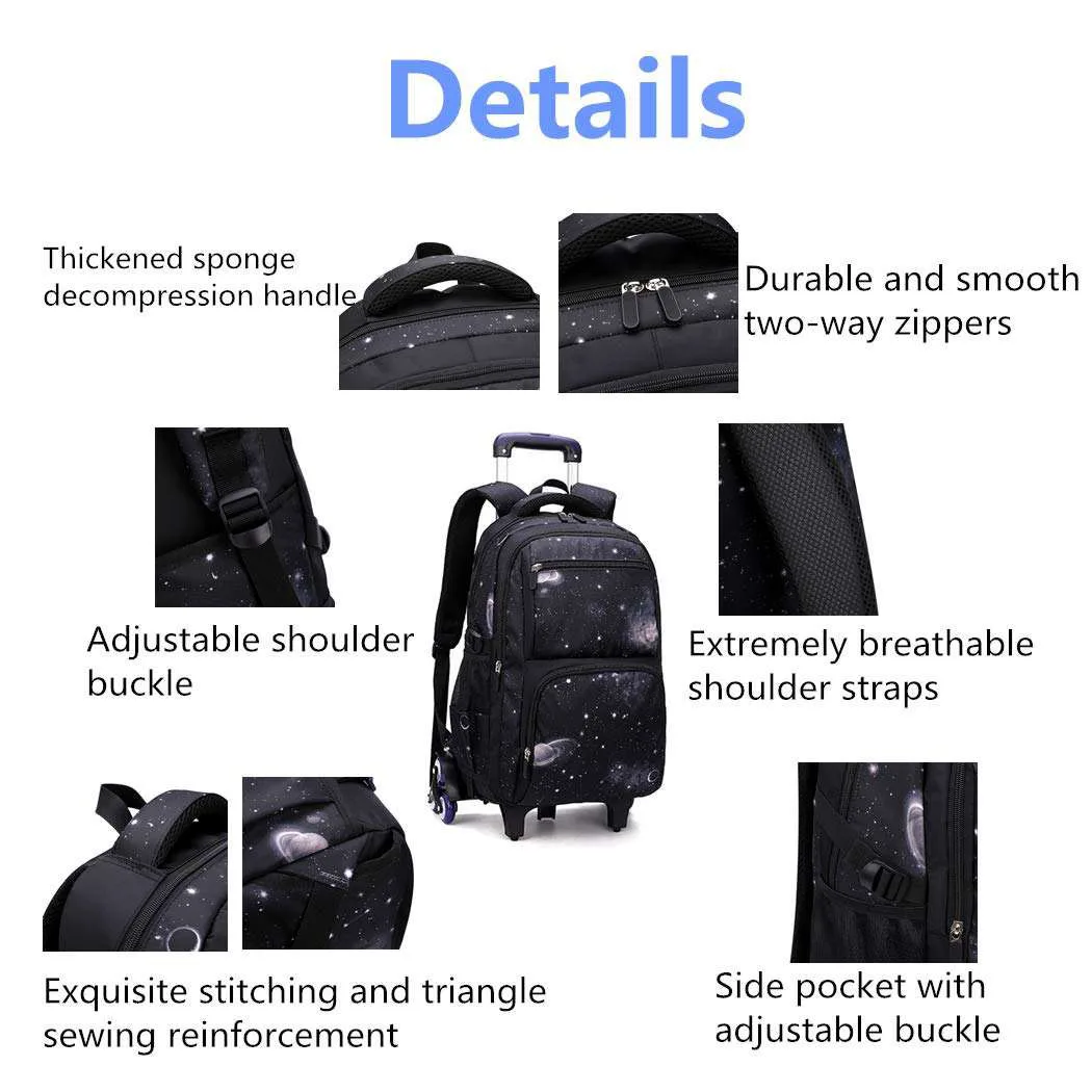 Детский Школьный рюкзак на колесиках, дорожные рюкзаки на колесиках, Детская багажная сумка