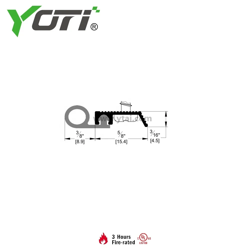 YDW214 aluminum window rubber weatherstripping door weatherstrip
