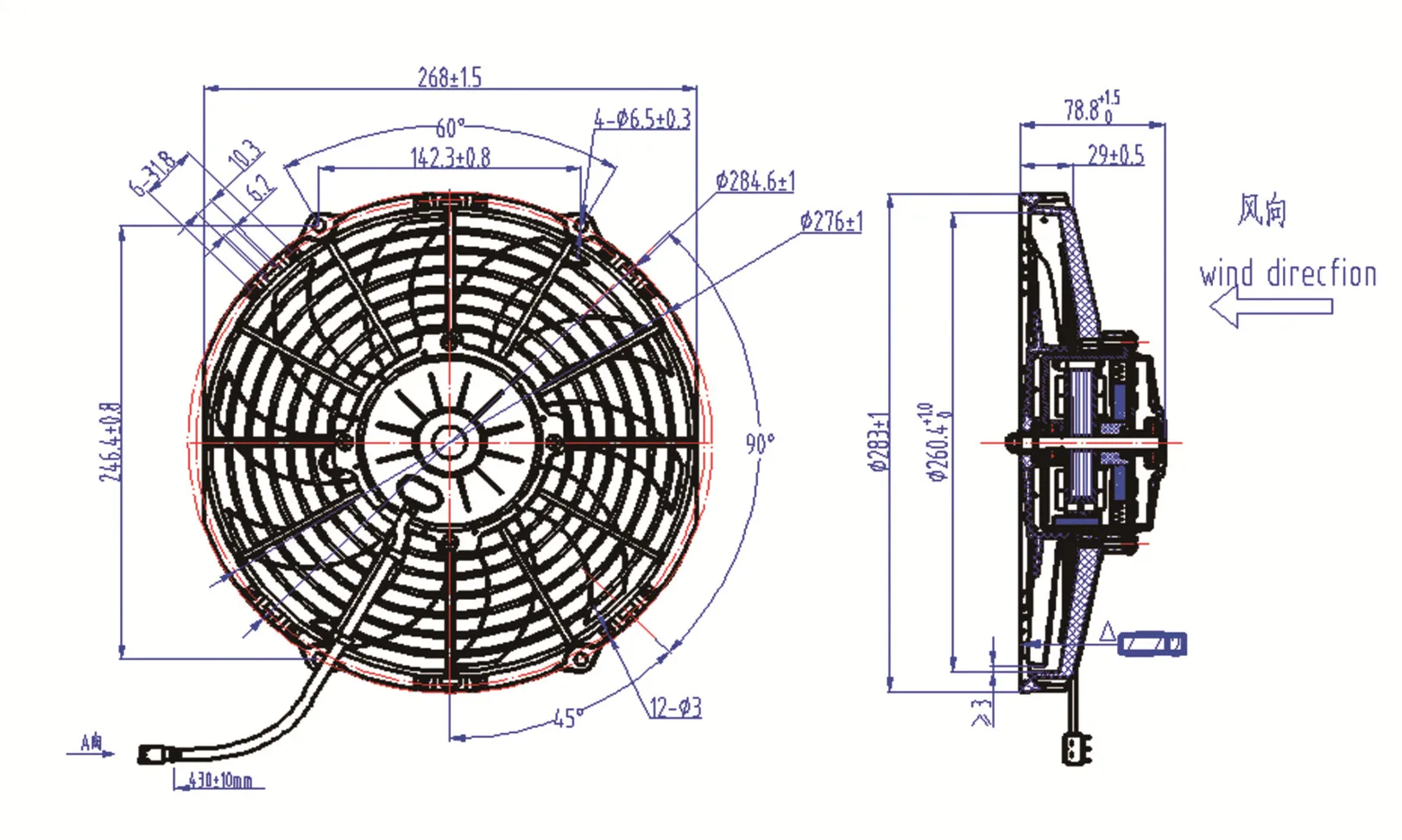 Spal VA11-BP12/C-57A Thermo King Refrigeration Fan Suction 24V OEM  10 inch  diameter  255 mm