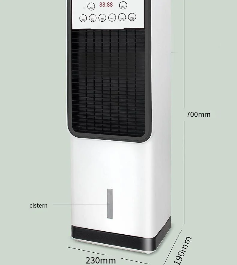 Water Air Conditioning Fan Vertical Electric Fan Household Mobile Heating And Cooling Dual-use Bladeless Fan novel appearance