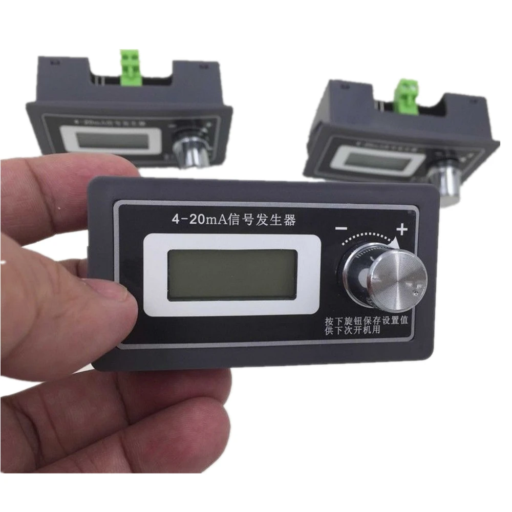 4-20mA LCD Digital Signal Generator Panel Mount PLC Current Transmitter Tester Panel Mount Current Sensor Support 2, 3, 4 wires