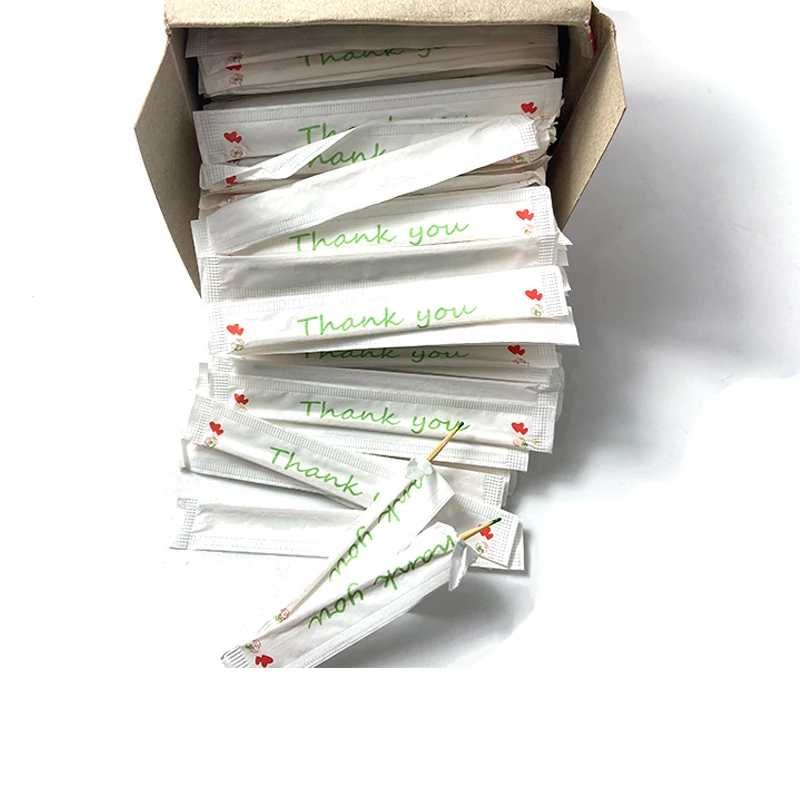 Professional quality toothpicks paper wrap packing bamboo mint flavored toothpicks