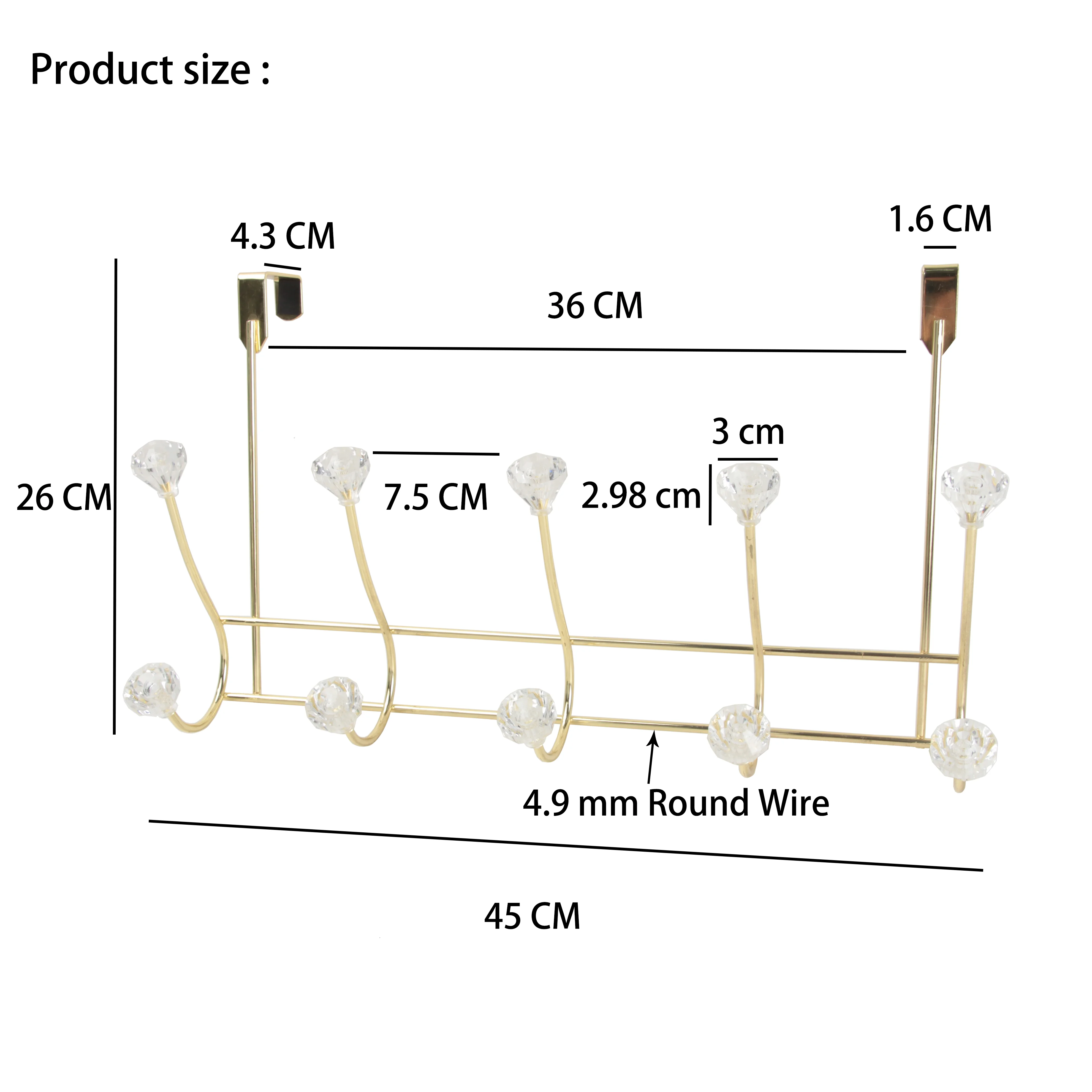 Stainless Steel Over The Door Hooks Coat Hanger Hook